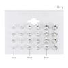 12 Pair/Pack New White Shiny Wedding Stud Earrings Set For Women Men Crystal Jewelry Accessories Jewelry Earrings