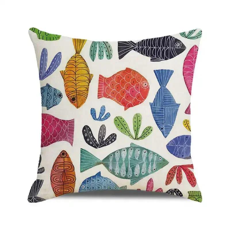 Beautiful Fish Pillowcase for Pillow Shark Pillow Case Decorative Cushion for Elegant Sofa Pillow Cover Interior for Home Decor