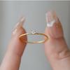 Elegant Thin 18K Gold Plated Ring with Shiny Diamond Design