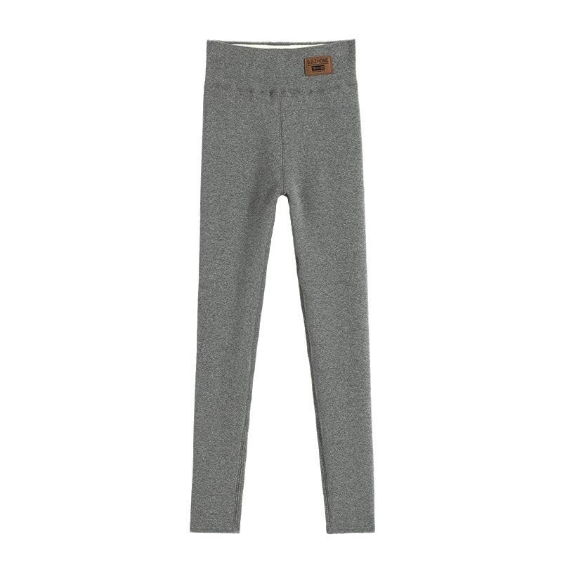 Extended and Fleece Thickened Leggings for Women's Autumn and Winter Wear High-waisted Lamb Fleece Large Size Extra Thick Thermal Pure Cotton Pants