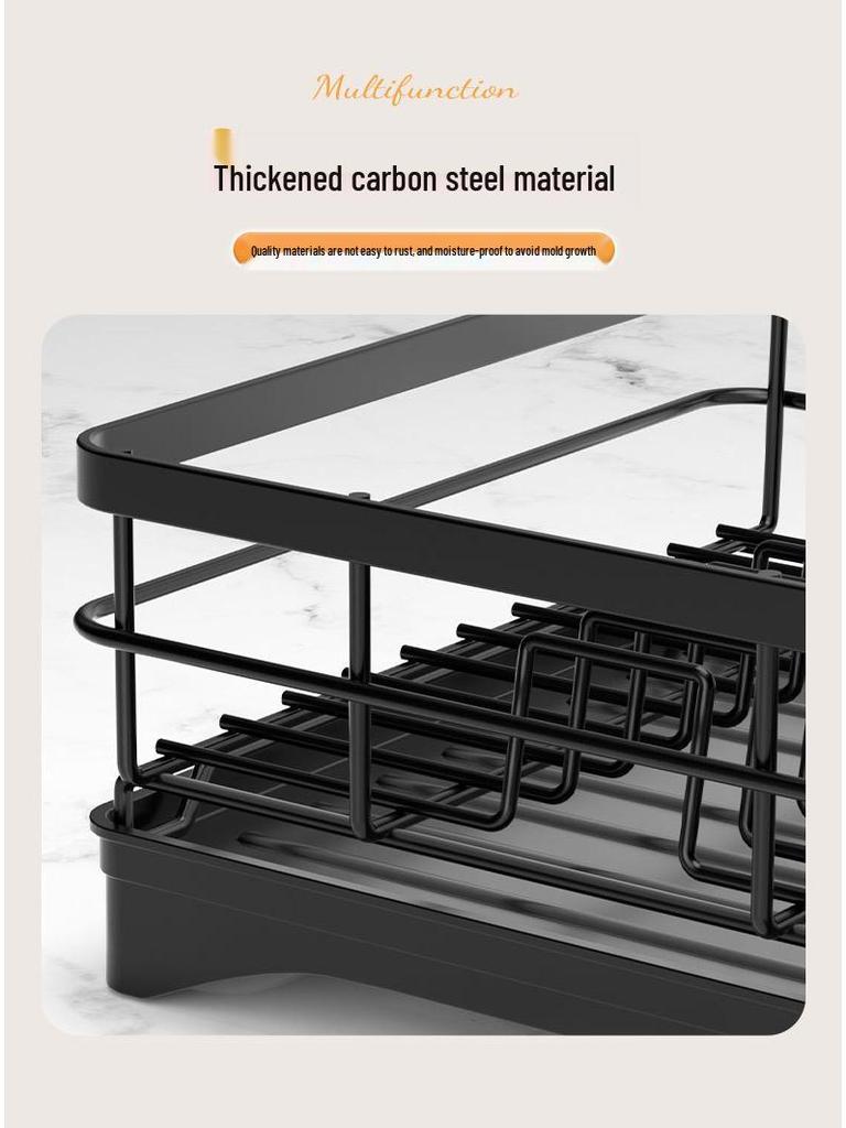 Verbessertes Multifunktionales Küchengeschirrabtropfgestell für Spüle oder Arbeitsplatte