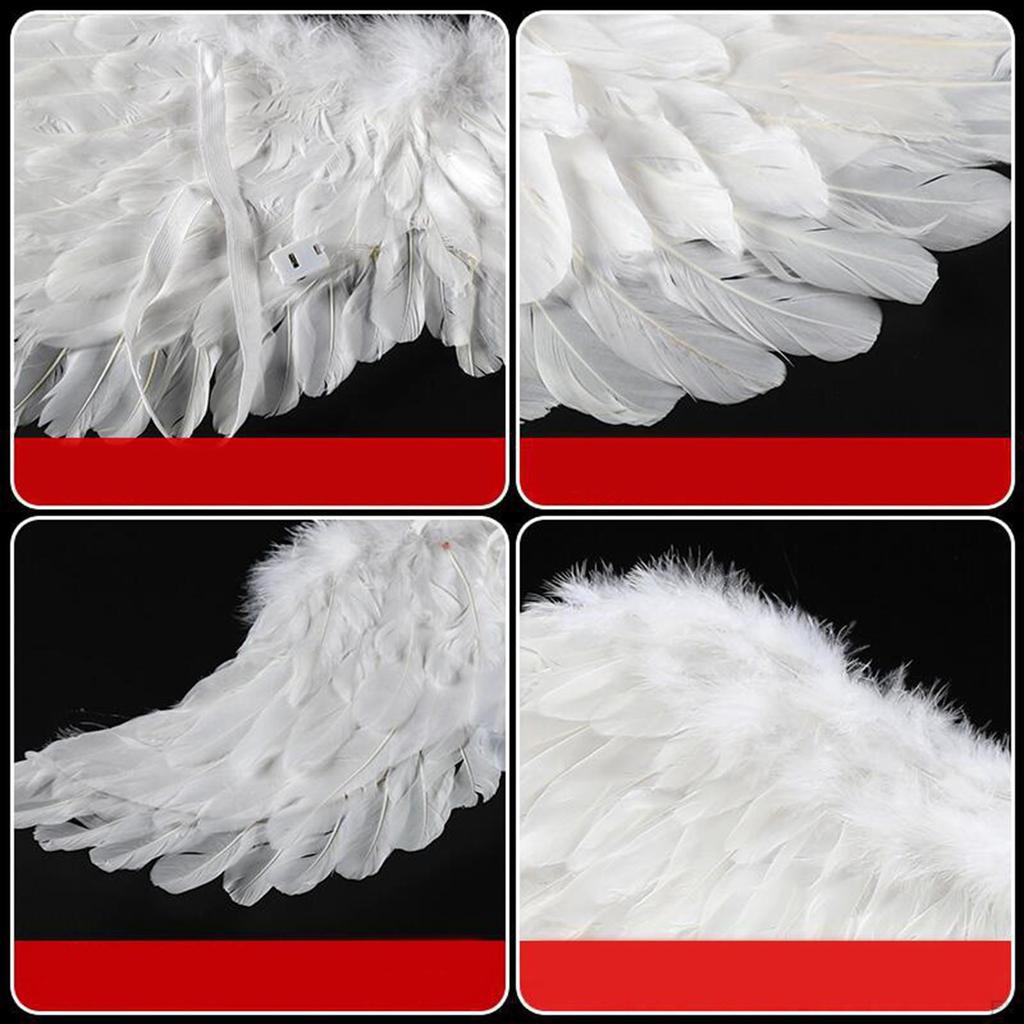Angel Wings Costume Dress up Decorative Wearable Feathered Fairy for Parades Role