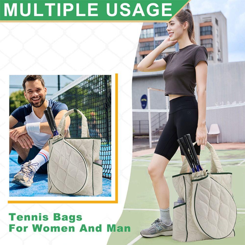 Extra-Large Tennis Racket Backpack Lightweight Shoulder Bag Stylish Tennis Tote Bag  Gym