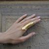 Matte Protective Finger Rings Gold & Silver Texture Knuckle Ring Unique Joint Rings  For Men Women