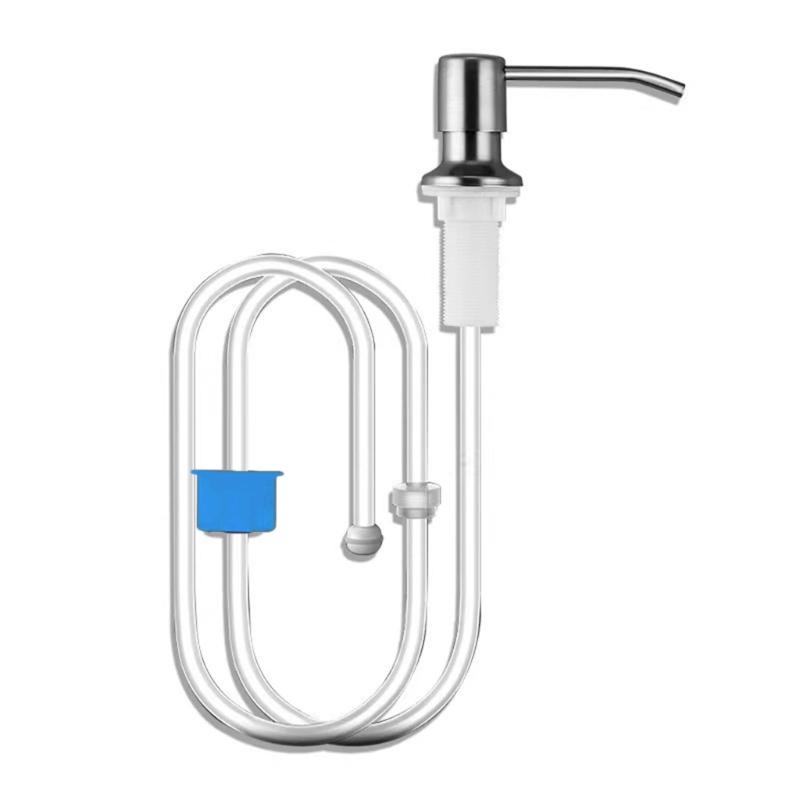 Durable 500ML Soap Dispenser for Kitchen Sink Black Silver Color Liquid Pump Bottle with Stainless Steel Head and Hose