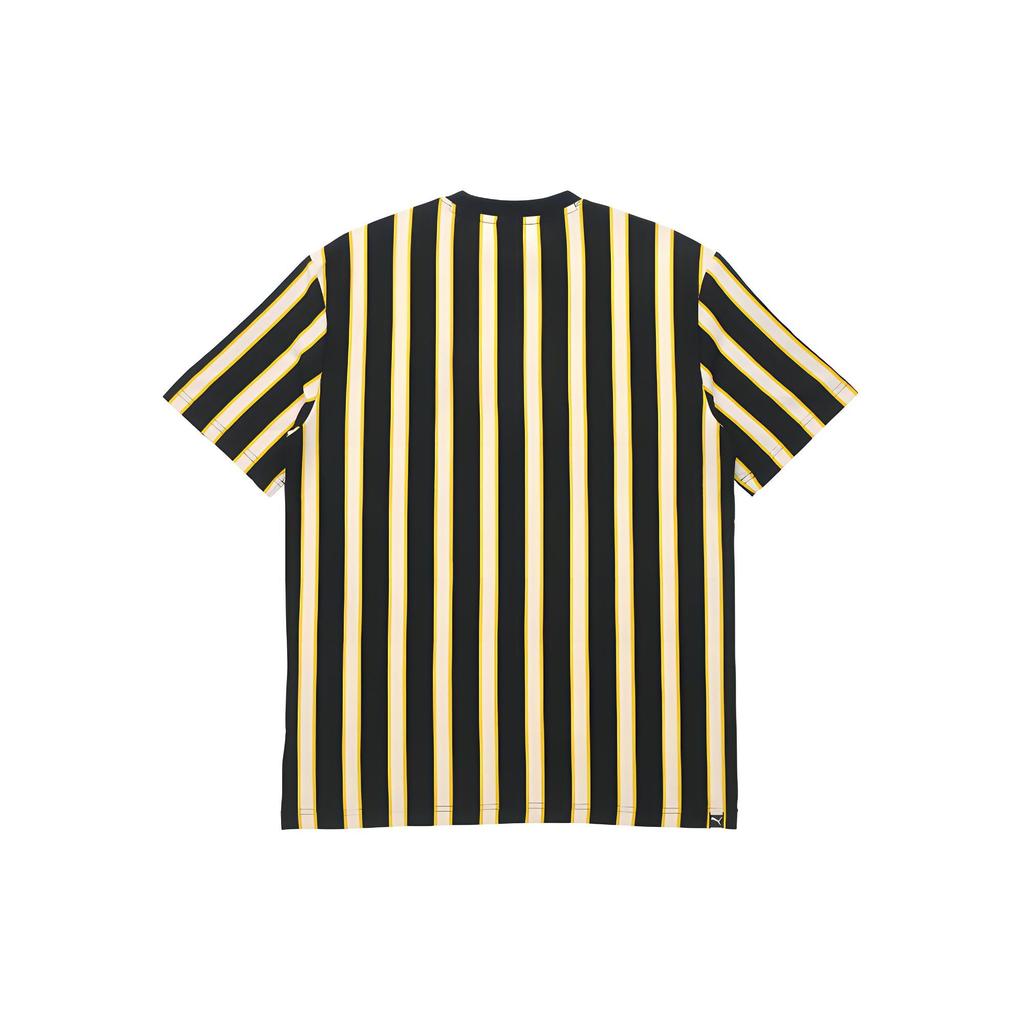 Puma Striped Logo Short Sleeve T-Shirt Men Tops Black 599911-01