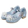 Princess Shoes Spring Autumn New Crystal High Heel Dress Shoes Elsa Style 