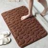 Cobblestone Embossed Bathroom Rug Non-Slip Carpets In Wash Basin Bath Side Floor Mat Shower Room Bath Mat Memory Foam Rug