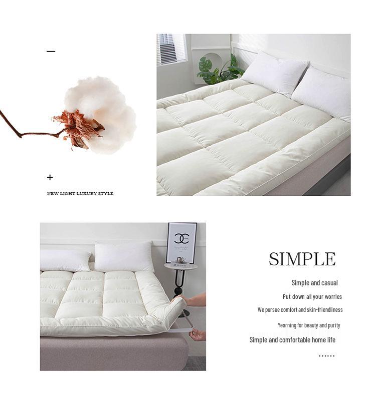 Solid Color Soft Cotton Quilt Mattress Sheet for Full Bed - Skin-Friendly and Ideal for Dorms