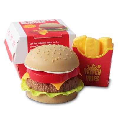Symulacja dzieci zabawki do jedzenia udawaj zagraj w Hamburger frytki kuchnia zestaw zabawek miniaturowe przekąski Burger zabawki edukacyjne dla dzieci