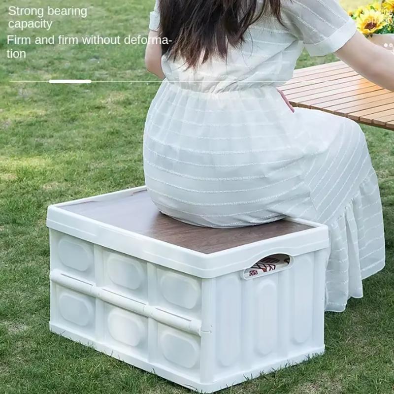 1 Outdoor Camping Storage Box With Handle, 15L Foldable Storage Box, Portable Camping And Picnic Storage Box, Car Luggage