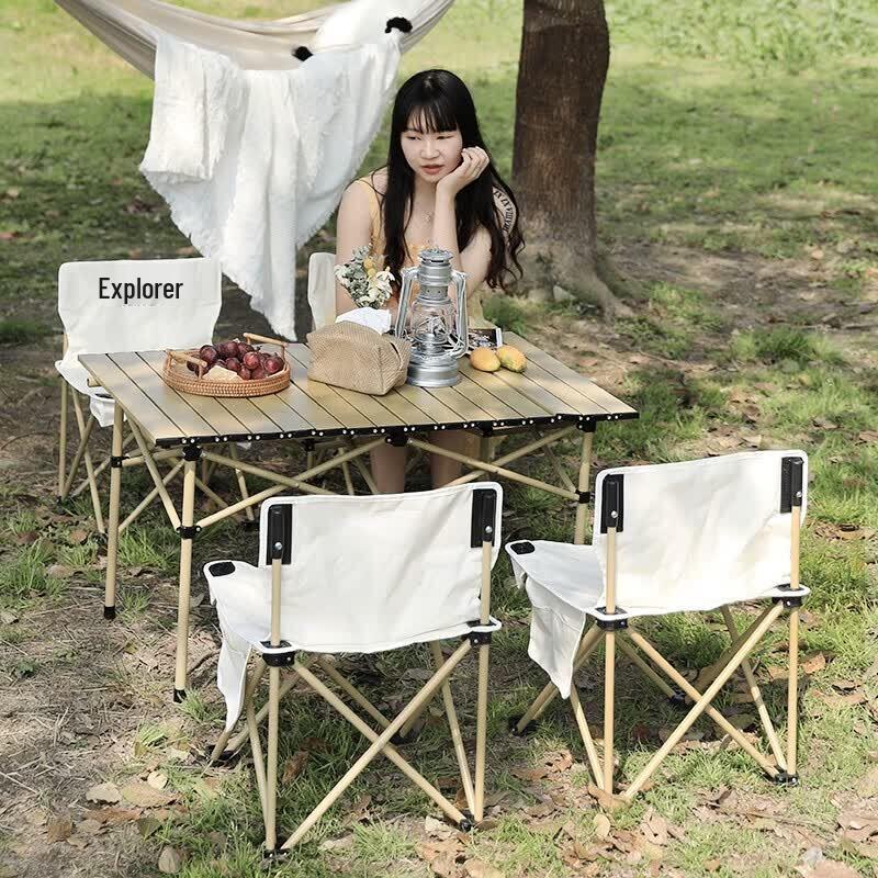 Explorer Portable Aluminum Camping Table and Chairs Set