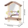 Parakeet Perches With Mirror Bird Cage accessory Pet Supplies for Chewing Playground Indoor Outdoor Yard Garden Patio Courtyard