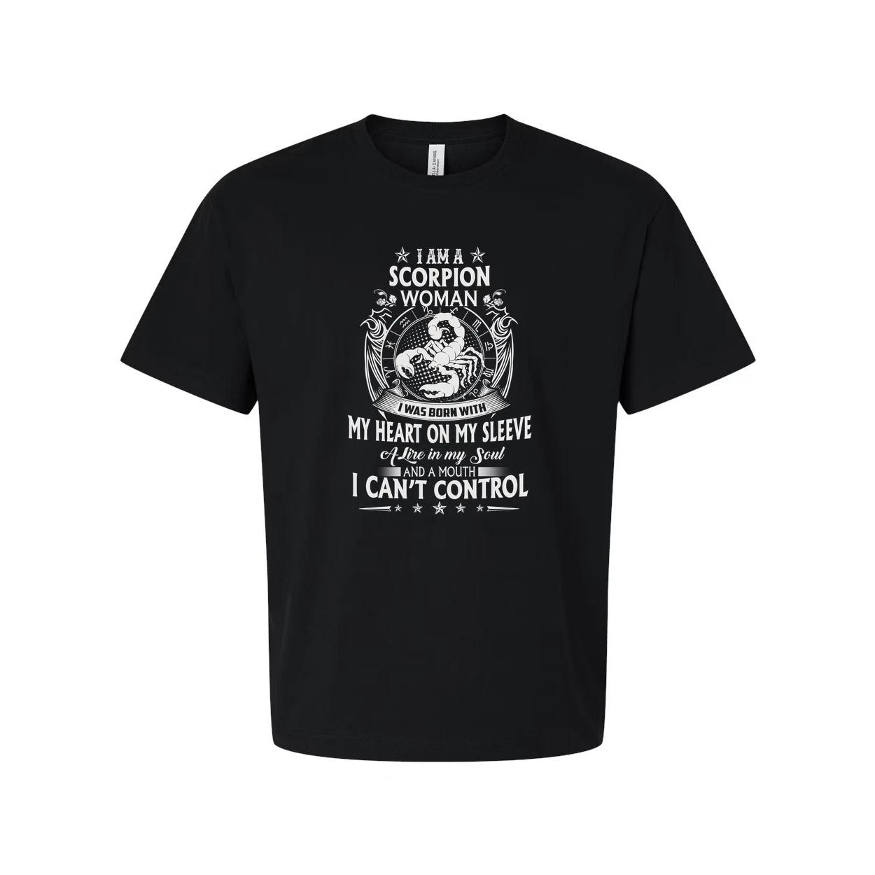 

Scorpion Woman Zodiac T Shirt Unisex Graphic Tee I Am A Scorpion Woman I Was Bor S