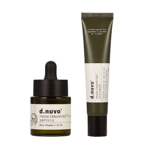 D.Nuvo Fresh Ceramidized Vitamin C 2-Piece Set (Vitamin C Ampoule 18ml + Ceramidized Eye Cream 35ml) D.Nuvo Fresh Ceramidized Vitamin C 2-Piece Set