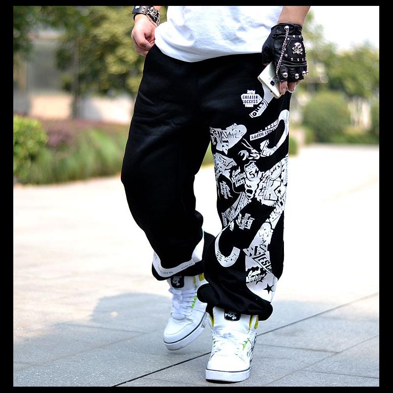 Europe and The United States Men's Street Dance Hip-hop Sweat Tide Trousers Plus Size