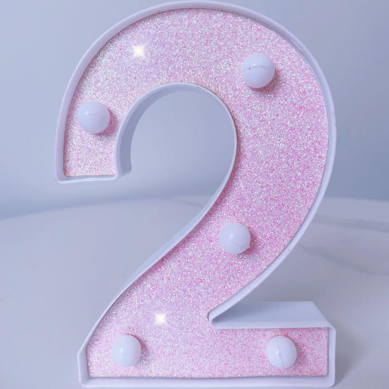 Pink LED Letter Light for Celebrations and Proposals