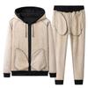 Winter-Herren-Sets, Fleece-Hoodie + Hose, 2-teiliges Set, lässig, Kaschmir-Trainingsanzug, Herrenbekleidung, verdickt, warm, Trainingsanzug, Oberbekleidung