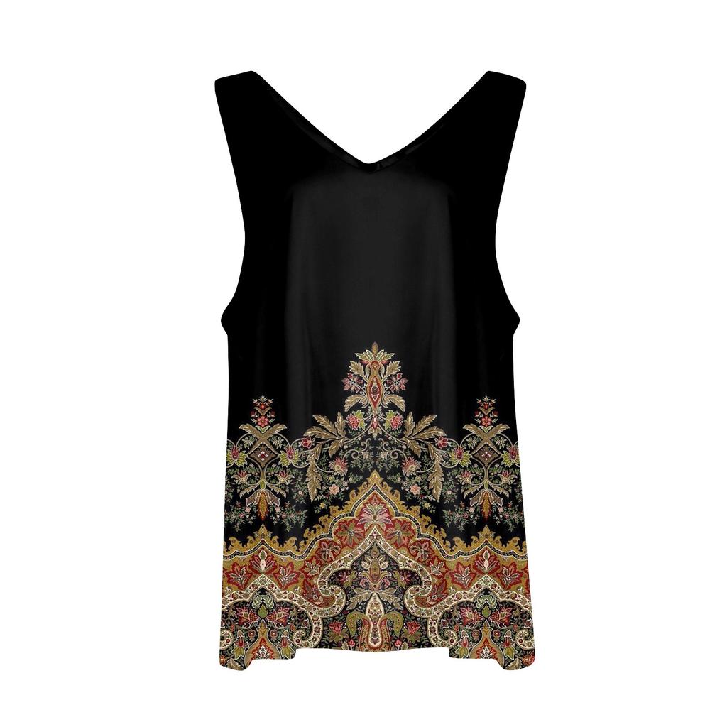 Canottiere da donna in raso con scollo a V casual cami senza maniche camisole bluse estive basic canotta sfumata