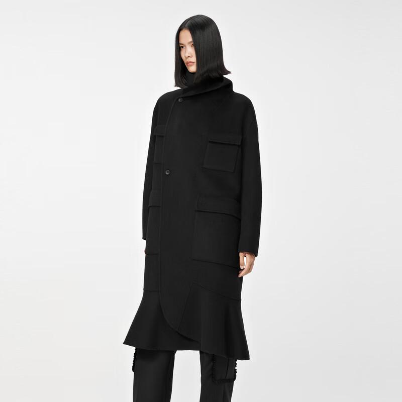 JNBY Women's 2022 Winter Wool Blend Loose H-Line Coat