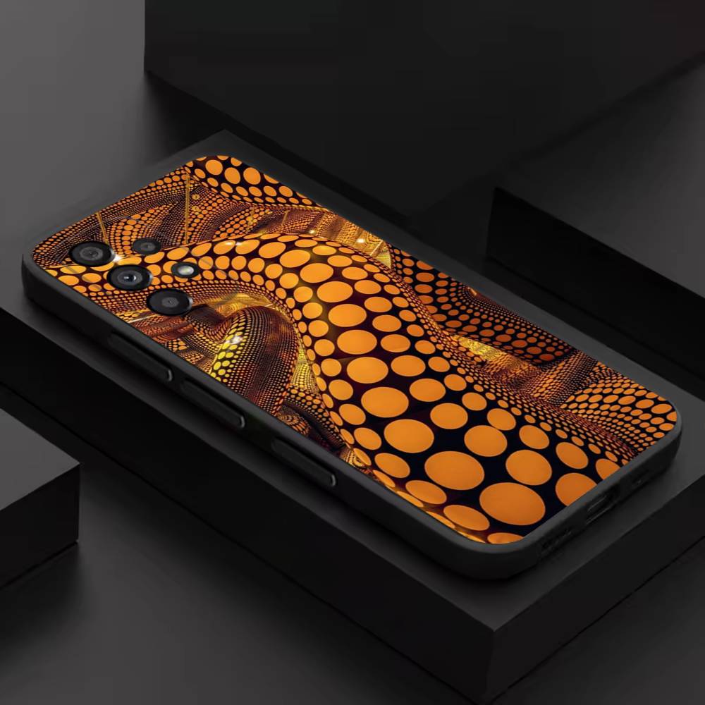 Pumpkin Yayoi Kusama Art For Samsung S 26,25,24,23,22,30,21,10,9,Ultra,Plus,Lite,FE,4,5G Phone Case Black Soft Case