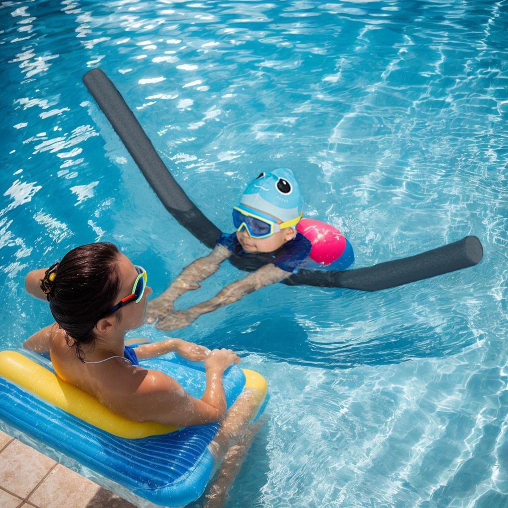 Swim Noodles Foam Floating Swimming Stick Pool Toy Training Device Exercise Aid for Play Craft Buoyancy Water Sports Accessories