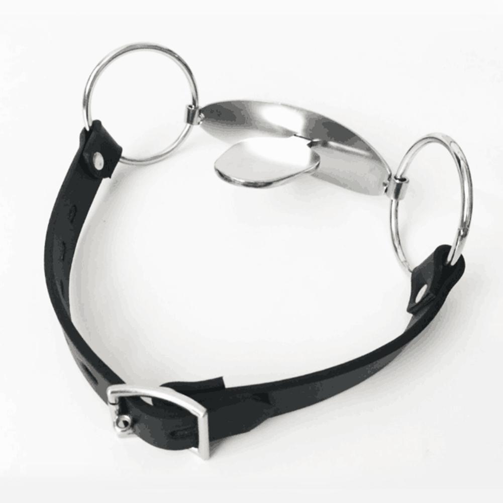 Full Steel Tongue Restraint Mouth Plug Gag Gags