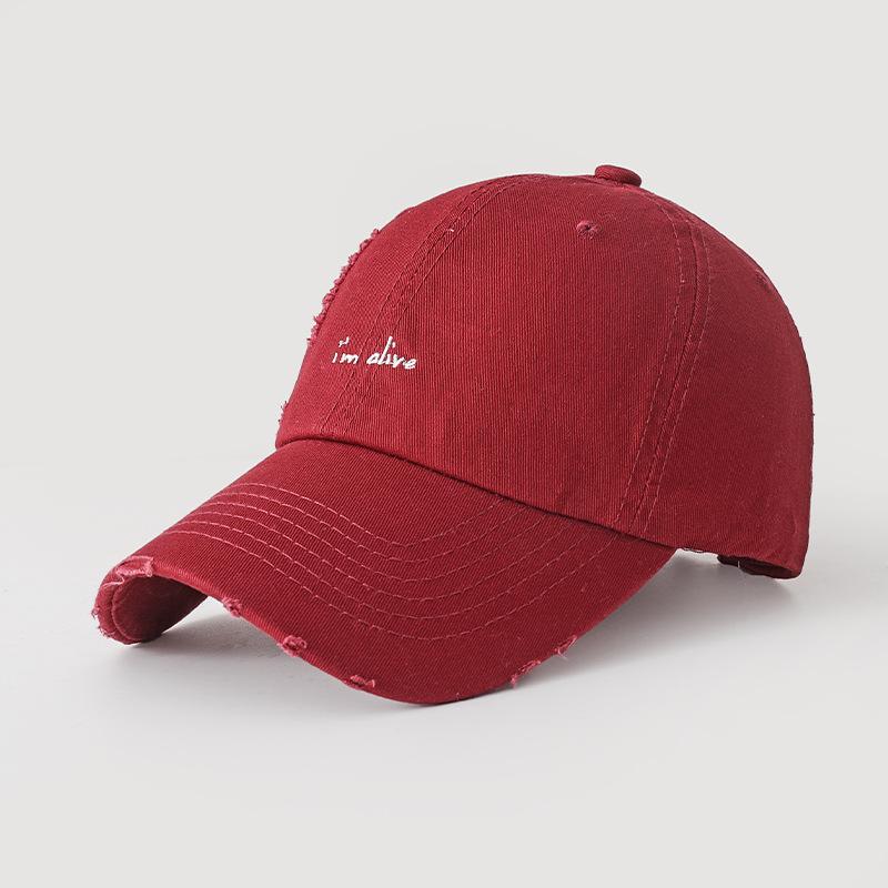 Simple small letter embroidered hat women's spring and summer casual versatile baseball cap sunscreen sunshade cap