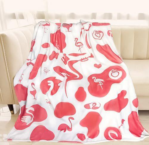 Pink Flamingo Flannel Blanket Lightweight Soft Sofa Blanket Direct Supply
