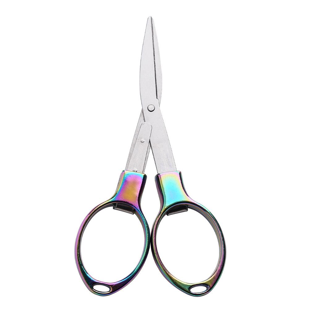 Compact Multi-Functional Zinc Alloy Folding Scissors for Paper Cutting & Outdoor Travel
