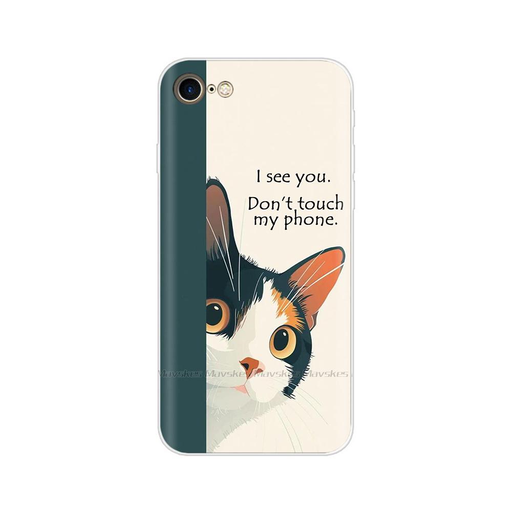 For iPhone SE 2020 Case Soft Clear TPU Painted Back Cover For iPhone SE Silicone Bumper Phone Cases For iPhoneSE Fundas Coque