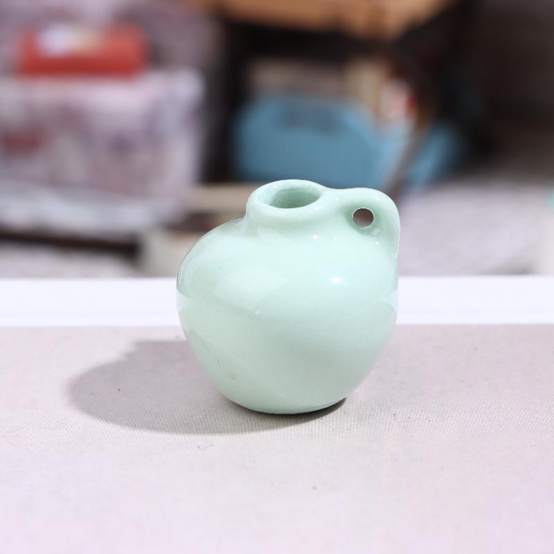 1 Stück Kreative 3D Stereo Heimdekoration Magnet Ins Style Puppenhaus Miniatur Keramik Kleine Vase Modell Kühlschrankaufkleber