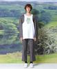 Millin Crop Wide Slacks (Gray)