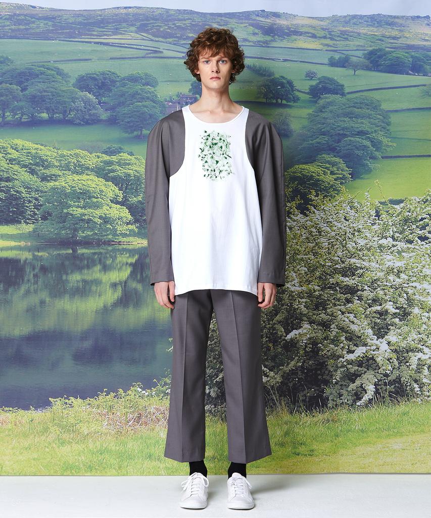 Millin Crop Wide Slacks (Gray)