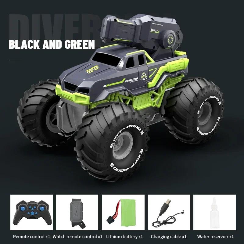 Amphibious Rc Car 2 Control Mode Remote Control Climbing Car 2.4Ghz Off-Road Stunt Vehicle Water Toys Kids Children Gift