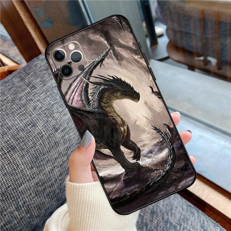 Dragon Cool Art Phone Case For iPhone 16 15 14 13 12 11 Pro Max 12 13 mini XR 15 16 Plus 16e Cover Shell