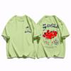 Art Text Strawberry Creative Women T-Shirt Loose Hip Hop Streetwear Fashion New Clothing Female All-Mtach Comfortable Cotton Top