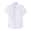 Women's Loose Short Sleeve White Stand Collar Shirt - Versatile Summer College Style JK Uniform Top