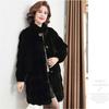 Winter Elegant Solid Color Faux Fur Lapel Textured Long Sleeve Coat - Thermal, Button Front Non-Elastic, Fall and Winter Seasons
