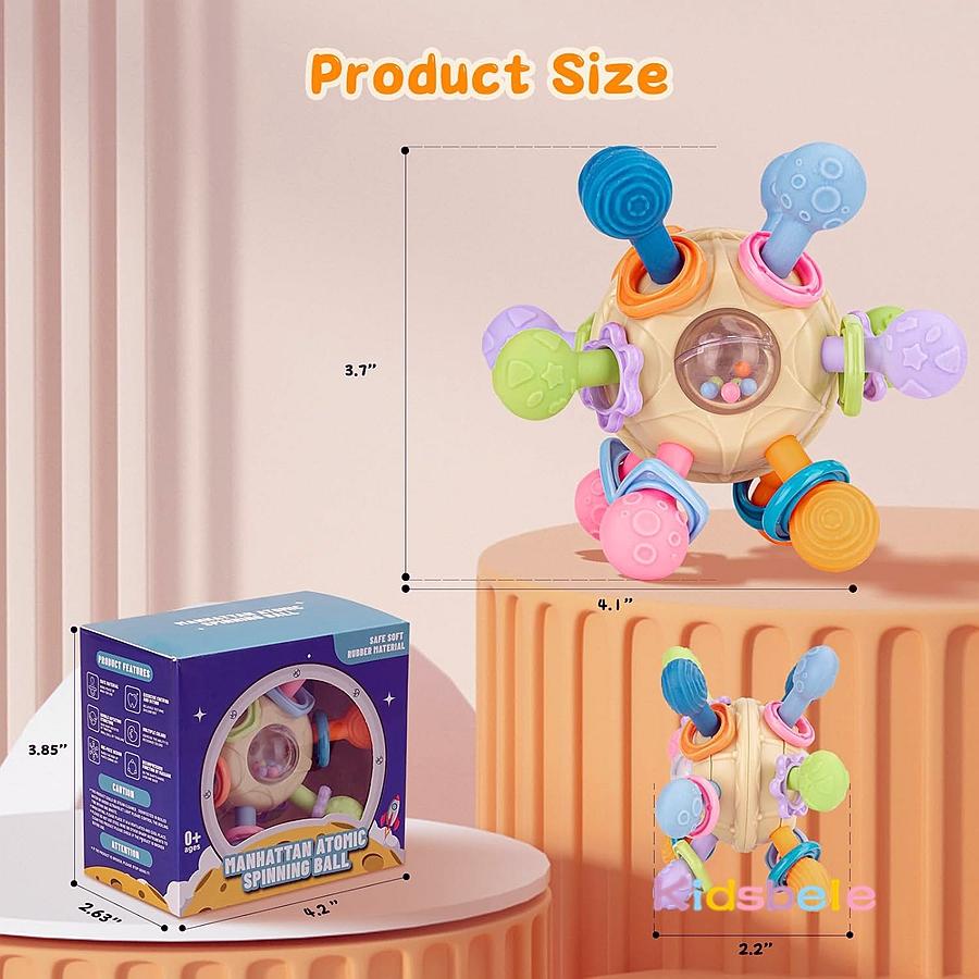 Baby Montessori Grasping Activity Toy Food Grade Teething Sensory Toy for Babies 0 3 6 9 12 Months Newborn Infant Christmas Gift
