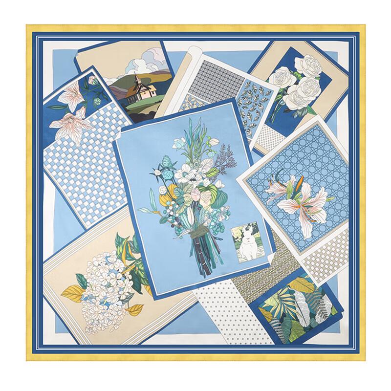 Aisyalan A-S034 Vivian Floral Silk Scarf