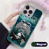 Aurora Aksnes Silver Plating Magsafe Mobile Phone Case for iPhone 17 16 15 14 13 12 11 Air Pro Max Plus Colorful Cover