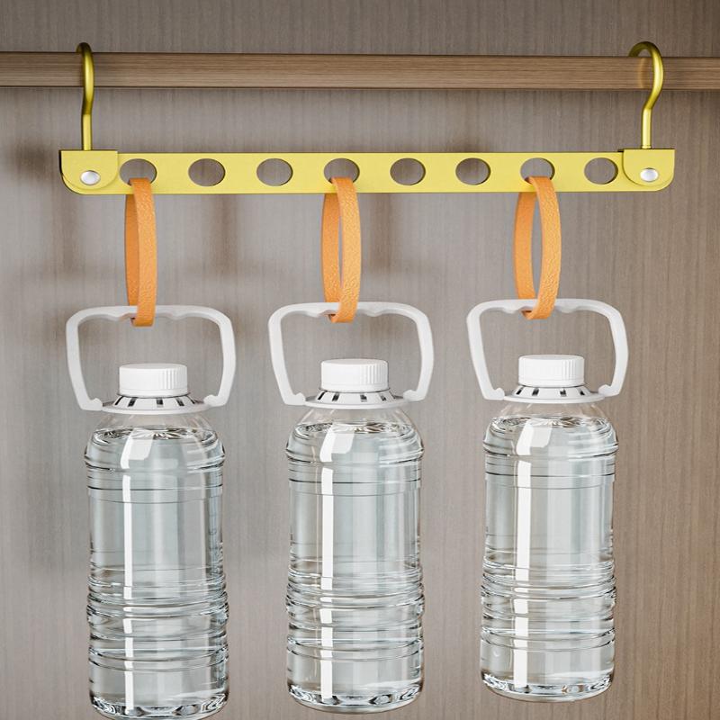 8 Hole Aluminum Alloy Clothes Hanger Space Saving Foldable Pants Hanger Magic Seamless Multiplayer Closet Organizer
