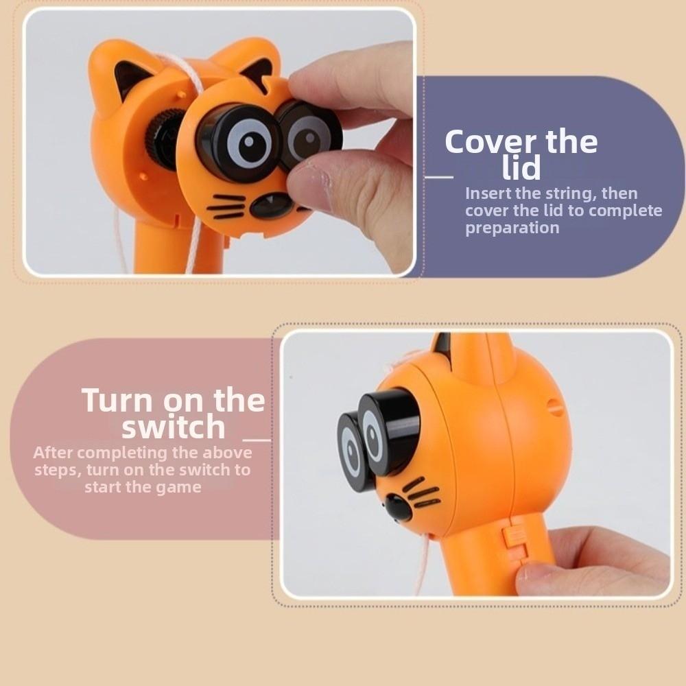 Luminous Cat Teaser Toy USB Charging Flying Rope Toy Loop Fidget Toy Electric Cat Toy Pet