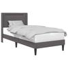 Bed Frame with LED Light Strips Gray 80 X 200 Cm Faux Leather