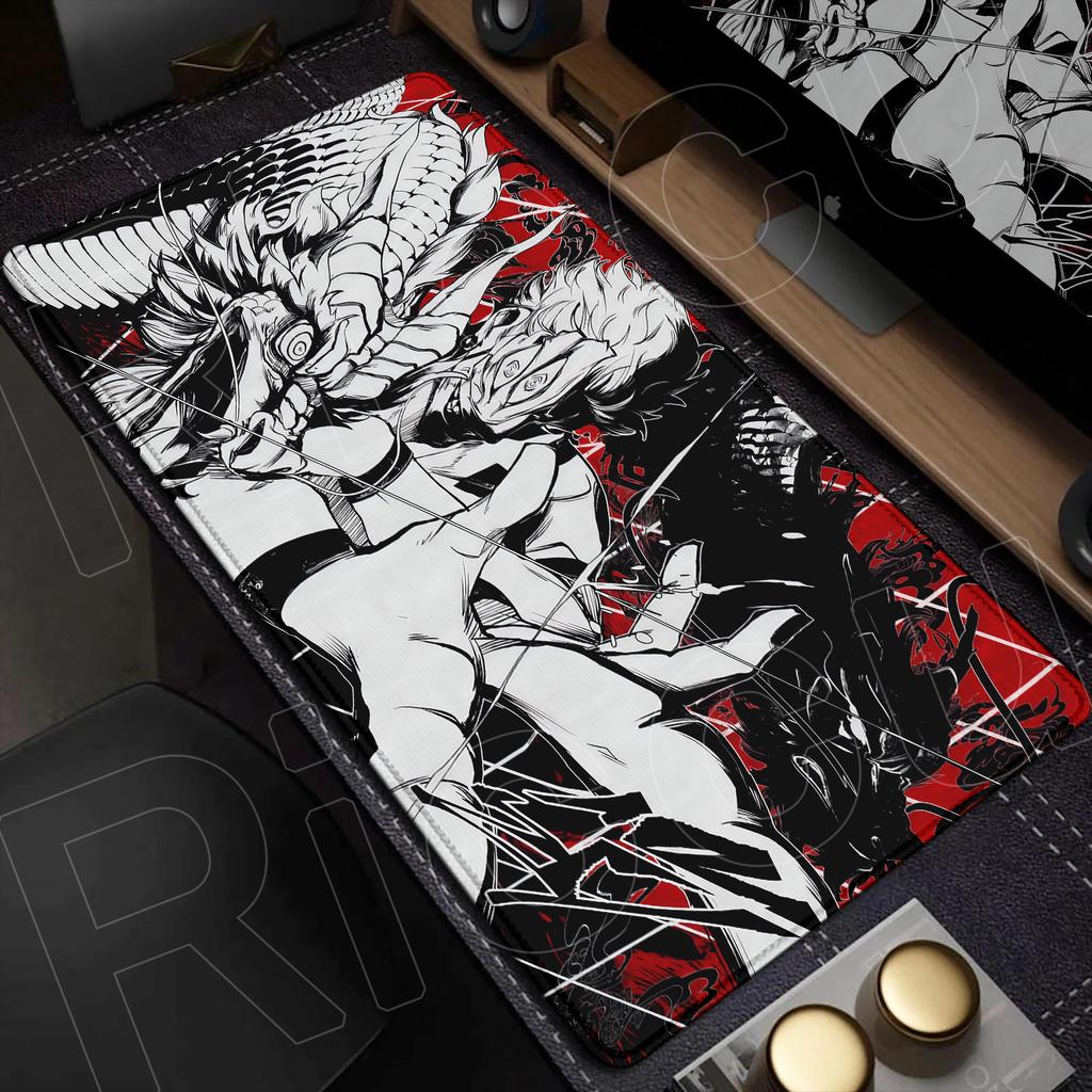 Tapis de Souris XXL Noir Anime Jujutsu Kaisen Gojo Satoru HD 60x30CM Tapis de Souris Périphérique de Jeu Ordinateur Accessoires PC Tapis de Bureau