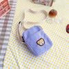 New cute embroidered bear mobile phone bag corduroy soft girl girl student shoulder messenger bag