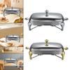 Chafing Dish Buffet Set Servierschale Speiseplatte Buffet-Server Buffet-Wärmer 2,9L für Veranstaltungen Catering Party Küche Hochzeit