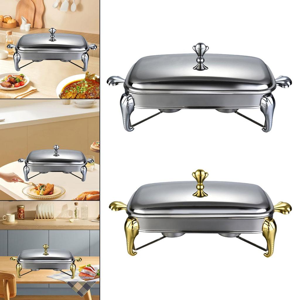 Chafing Dish Buffet Set Servierschale Speiseplatte Buffet-Server Buffet-Wärmer 2,9L für Veranstaltungen Catering Party Küche Hochzeit