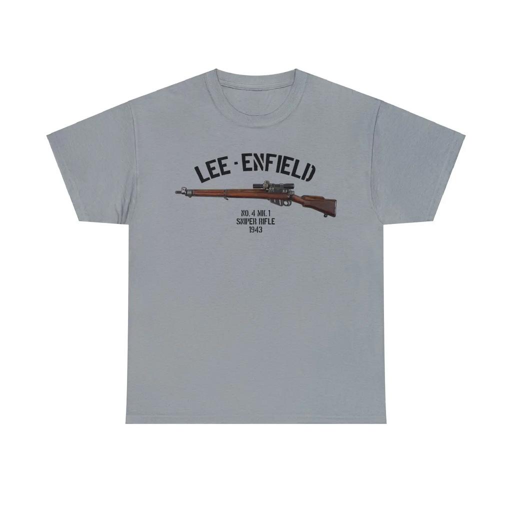 WWII British Army Enfield Sniper Rifle TShirt 100 Cotton ONeck Short Sleeve Summer Casual Mens Tshirt Size S3XL